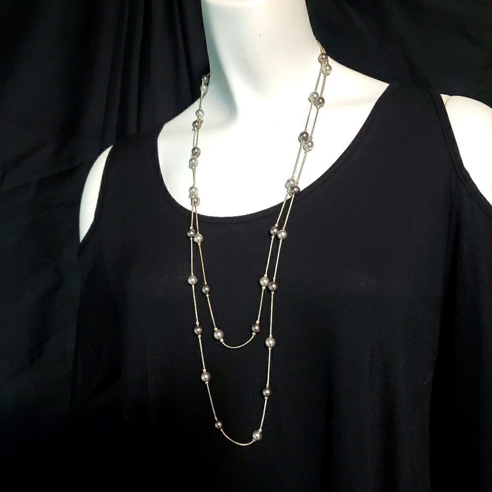 Roman Silver & Gray Necklace